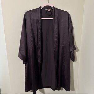 Dark Burgundy Victoria's Secret Angels Purple Satin Robe Size Medium‎